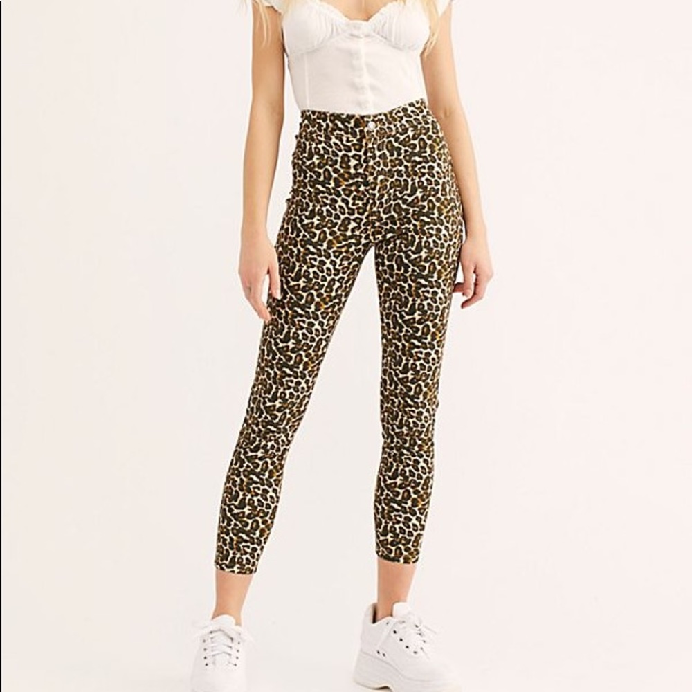 Free People cheetah print pants